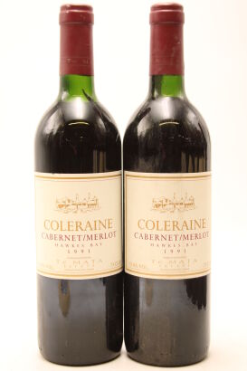 (2) 1991 Te Mata Estate Coleraine, Hawke's Bay (HL)