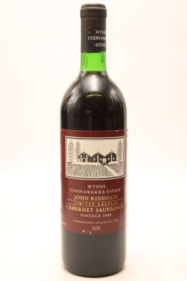 (1) 1988 Wynns Coonawarra Estate John Riddoch Limited Release Cabernet Sauvignon, Coonawarra, Australia