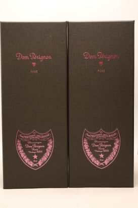 (2) 2005 Dom Perignon Rose, Champagne [JR18.5] [WS95] [WE95] (GB)