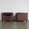 A Pair of Italian Leather Armchairs - 2