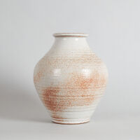 A Mike and Lynn Spencer Shino Floor Vase