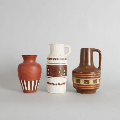 Three Pieces of West German Pottery