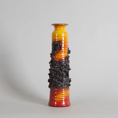 An Icelandic Glit Pottery Lava Vase