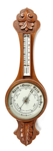 An English Aneroid Banjo Barometer