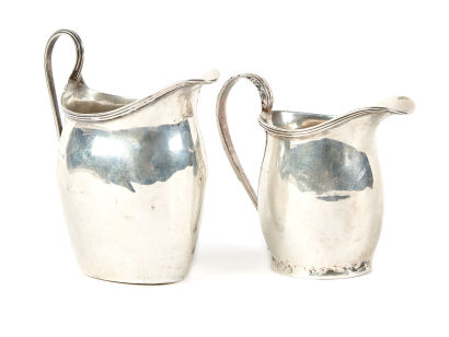 Two Sterling Silver Cream Jugs