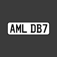 Personalised plate: AML DB7