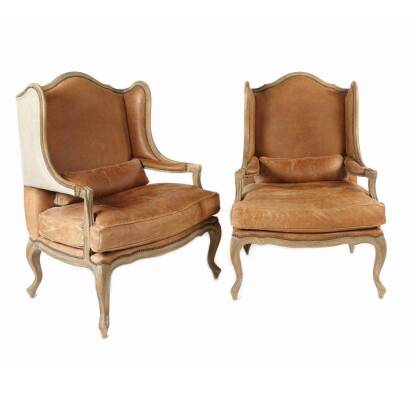 Two Wingbacked Armchairs