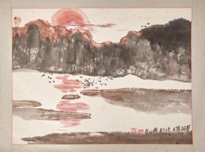 Two Chinese Paintings by Zhang Shanping