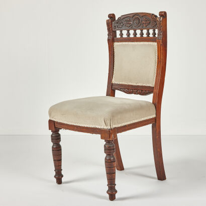 A Victorian Mahogany Hall Chair