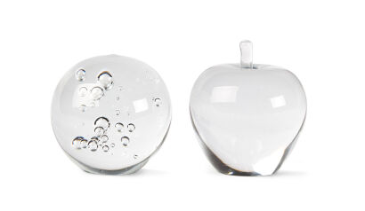 A Pair of Glass Paperweights