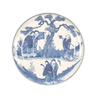 A Chinese Porcelain Blue and White Plate