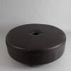 A Handmade Italian Ottoman in Full Grain Ostrich Leather - 2