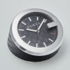 Gucci G-Clock Steel and Leather Desk Clock