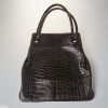 Large Crocodile Leather Tote Bag