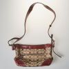 Coach Canvas and Red Leather Bag
