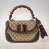 Gucci Canvas Bamboo Handle Bag