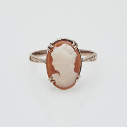 9ct Vintage Cameo Ring
