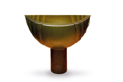 ANN ROBINSON Side Carved Flax Pod #2
