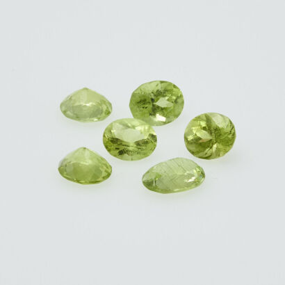 Six Loose Peridot Gemstones