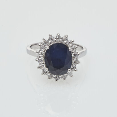 Silver Sapphire Ring