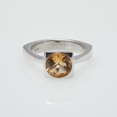 Silver Citrine Ring