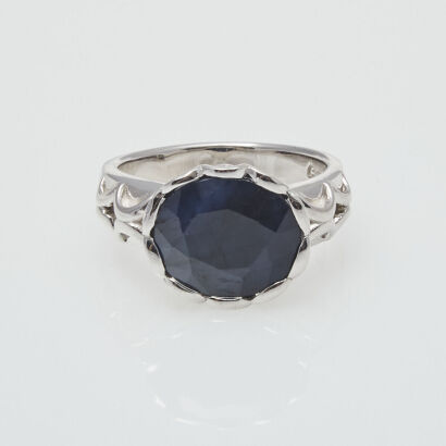 Silver Sapphire Ring