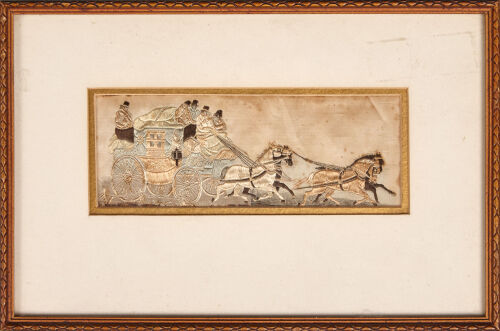 A Victorian Embroidery Carriage Scene