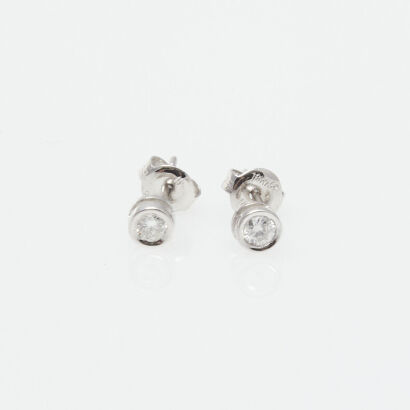 18ct White Gold Diamond Studs