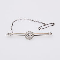 Platinum Antique Diamond Brooch