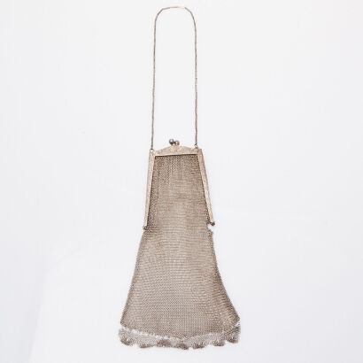 Antique Silver Mesh Purse