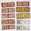 An Assortment of Mixed Vintage Number Plates