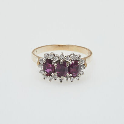 18ct Traditional Ruby and Diamond Ring