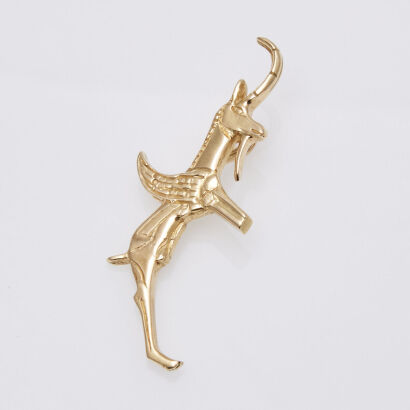 18ct Flying Goat Pendant