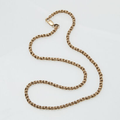 9ct Fancy Rope Link Chain