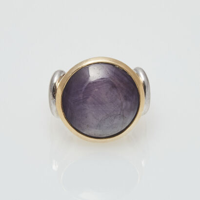 18ct Modern Star Ruby Ring