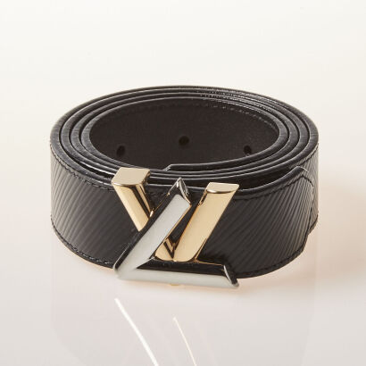 Louis Vuitton Black Epi Twist Belt