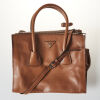 Prada Brown Leather Shoulder Bag