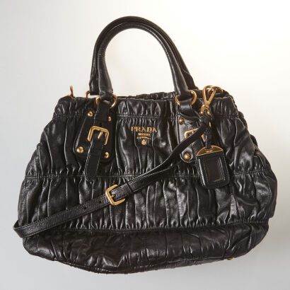 Prada Black Gaufre Handbag