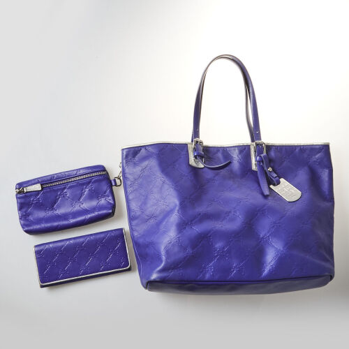 Longchamp LM Cuir Blue Tote Bag