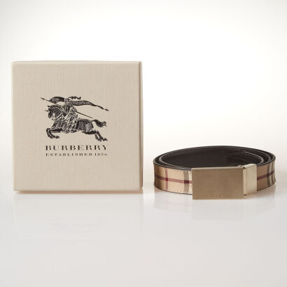 Burberry Reversible Checkered Belt