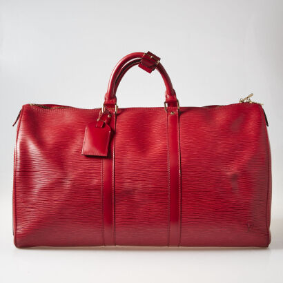 Louis Vuitton Red Epi Keepall