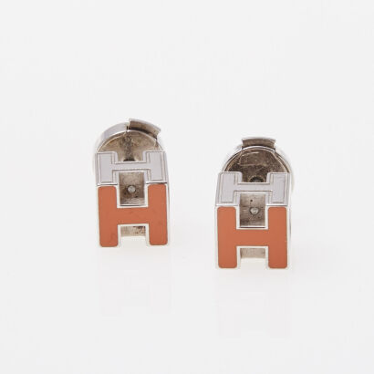 Hermes Cage d'H Cube Earrings