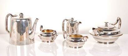 A 5-Piece Plated Coffee Set