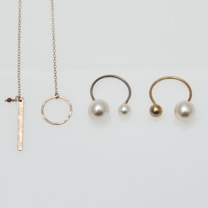 Costume Jewellery Set of Rings and Necklace