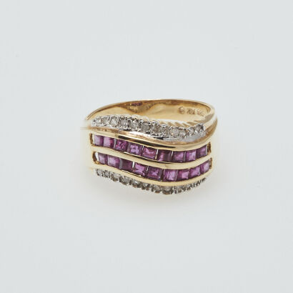 14ct Ruby and Diamond Ring