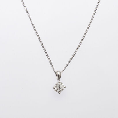 18ct White Gold 0.50ct Diamond Pendant