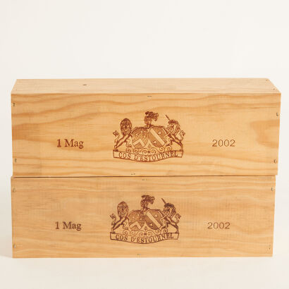 (2) 2002 Chateau Cos d'Estournel, Saint-Estephe, 1500ml [JR17] (OWC)