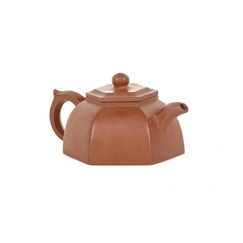 A 20th Century Chinese Hexagonal Yixing Teapot