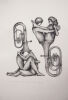 BARRY CLEAVIN Two Drawings for Euphoria Etchings