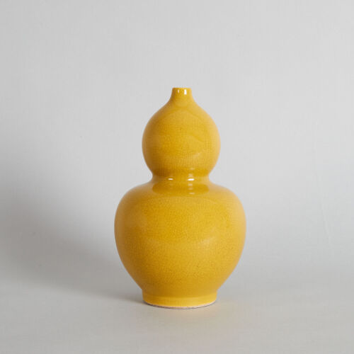 A Chinese Yellow-glazed Double-gourd Vase (Da Qing Yongzheng Nian Zhi Mark)